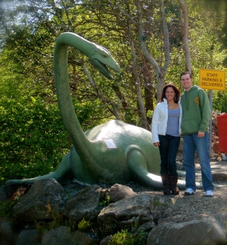 Statue of Nessie at our rest stop